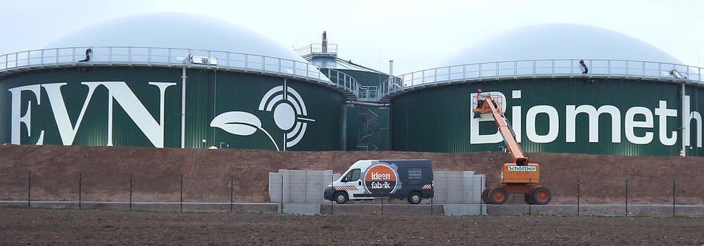 Silo-Werbeanlage EVN Biomethan