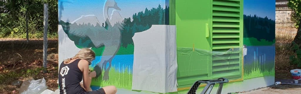 Trafostation Stadtwerke Mühlhausen Graffiti